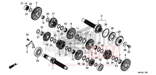 GETRIEBE (CRF1000A/A2/AL/AL2) CRF1000AJ de 2018